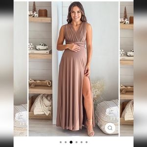 Saved By The Dress Multi-Tie Maternity Maxi Dress